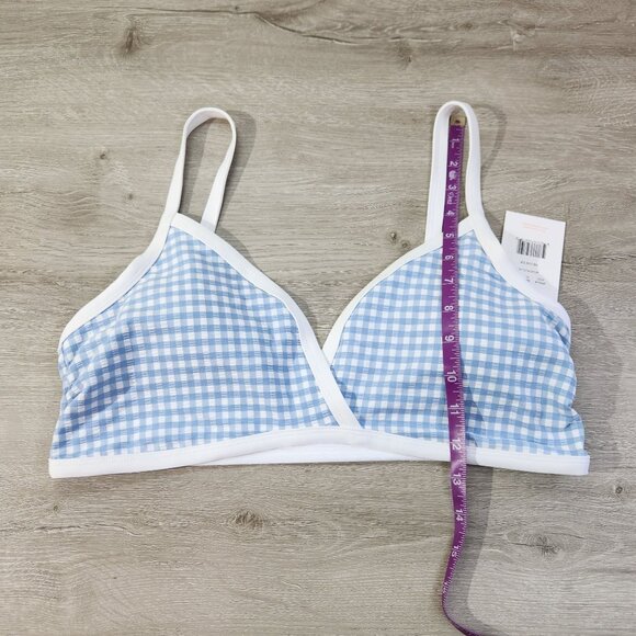 Andie Swim The Cove Top in Gingham Blue Pool New With Tags Womens Size XL - Picture 12 of 13